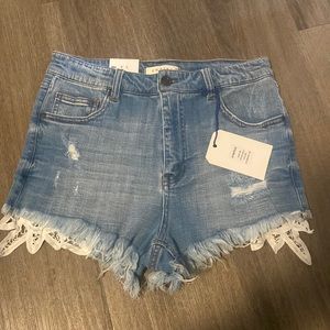 comfy high rise cut off shortie stretch shorts